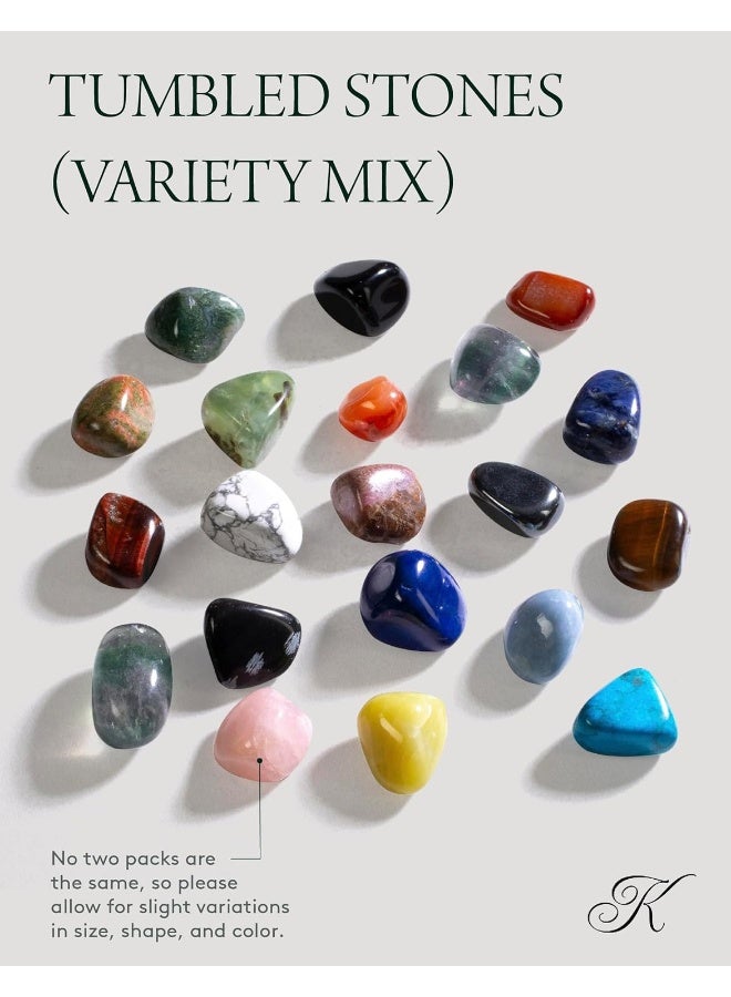 KALIFANO Bulk Tumbled Stones (1,000+ Carats) Random Assortment of Polished High Energy Reiki Crystals - Image 4